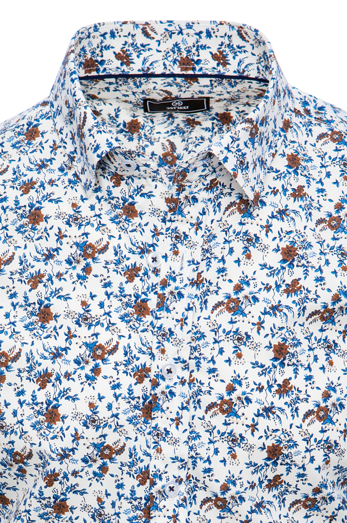 Koszula męska z krótkim rękawem biała Dstreet KX1011