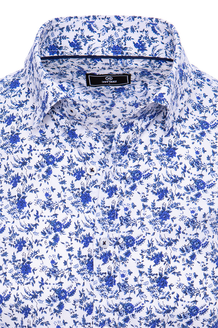 Koszula męska z krótkim rękawem biała Dstreet KX1012