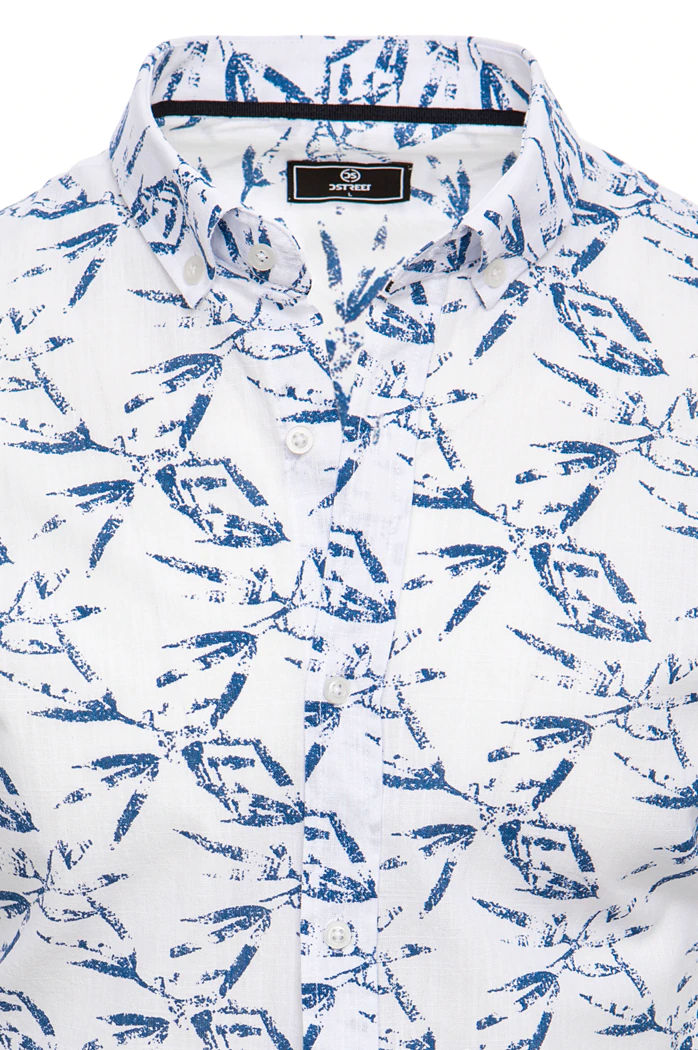 Koszula męska z krótkim rękawem biała Dstreet KX1032