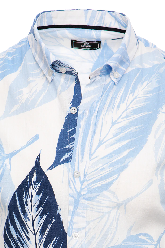 Koszula męska z krótkim rękawem biała Dstreet KX1035