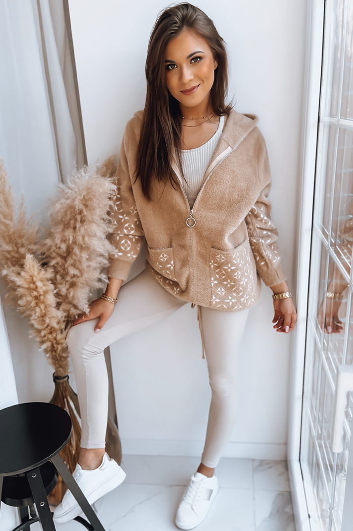 Kurtka damska WINONA alpaka ciemnobeżowa Dstreet NY0609