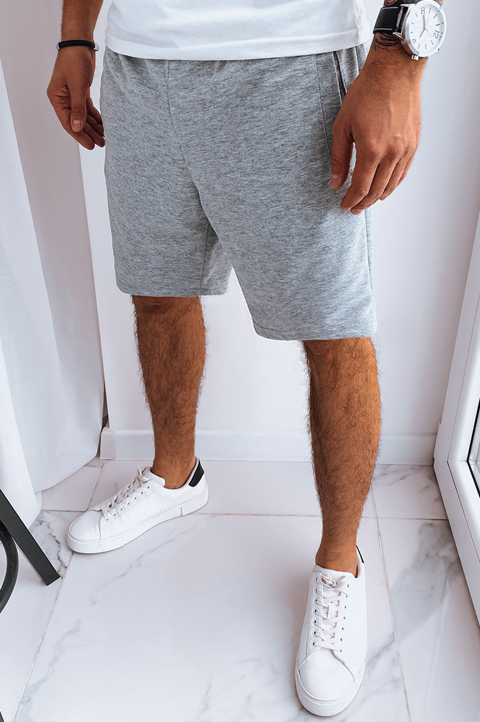 Krótkie spodenki dresowe męskie jasnoszare Dstreet SX2282