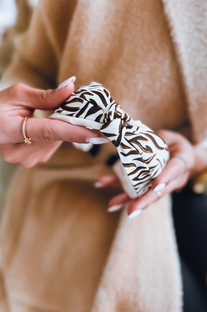 Opaska damska WILD jasnobeżowa Dstreet HY0031