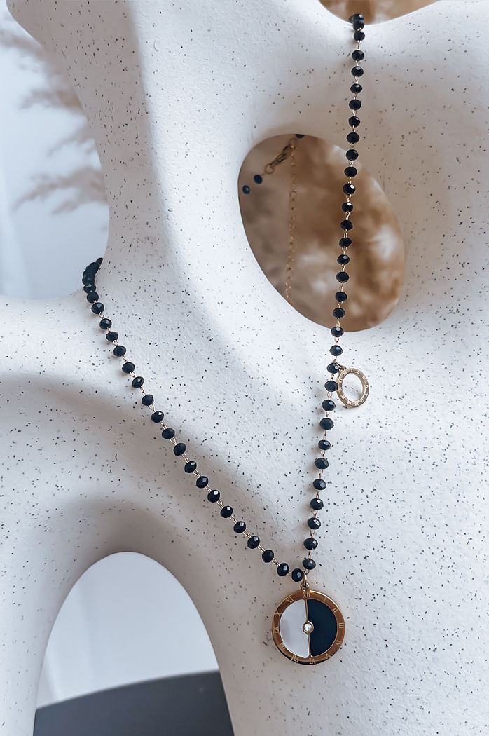 Naszyjnik SAHARUN czarny Dstreet IY0064