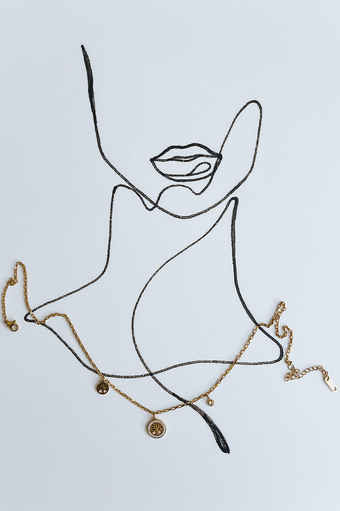 Naszyjnik PLAYA złoty Dstreet IY0076