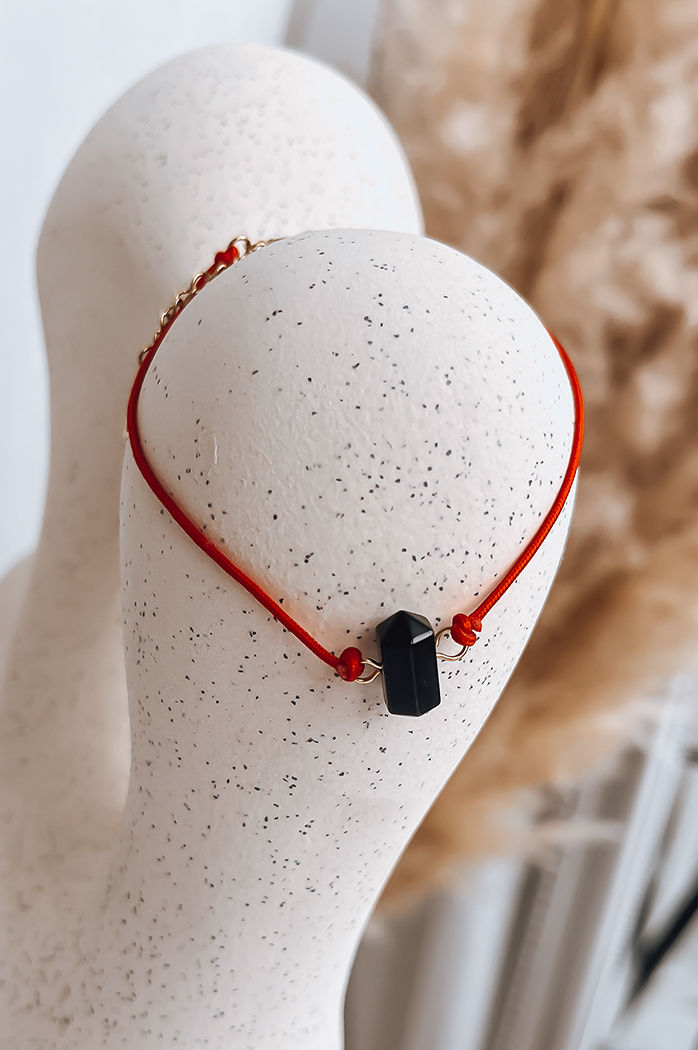 Bransoletka CRISTAL czerwona Dstreet LY0057