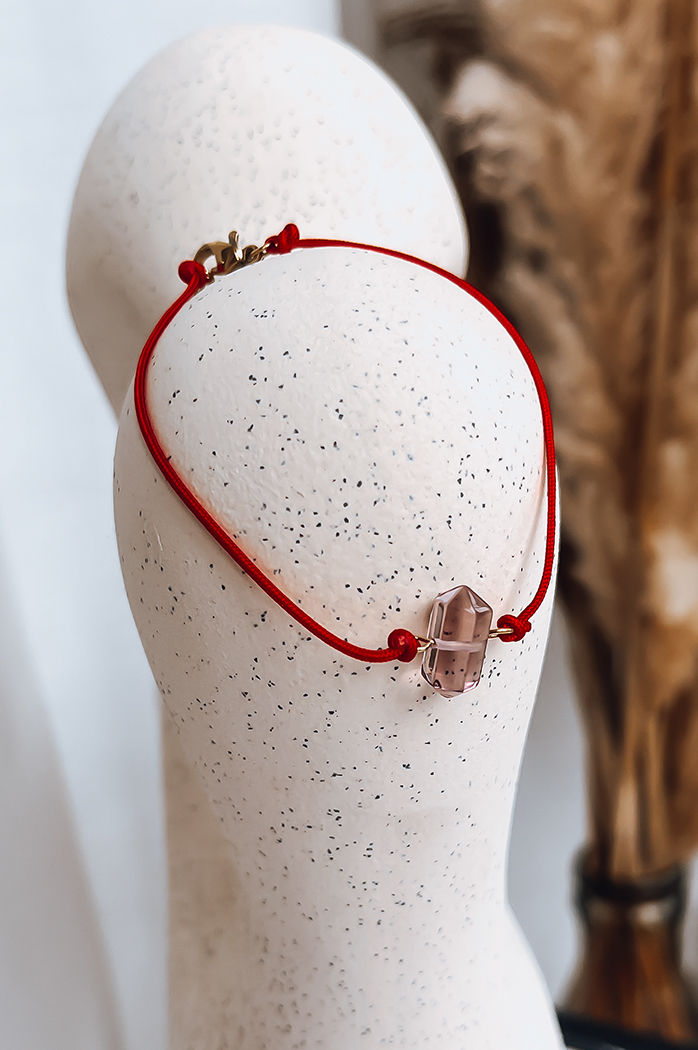 Bransoletka CRISTAL czerwona Dstreet LY0058