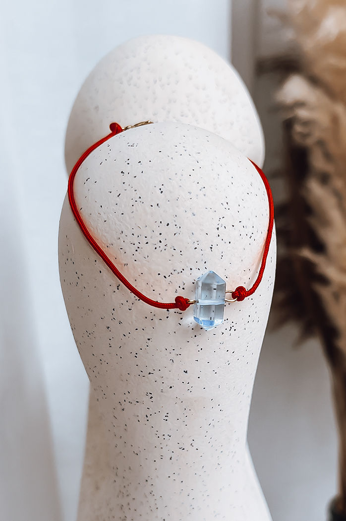 Bransoletka CRISTAL czerwona Dstreet LY0059