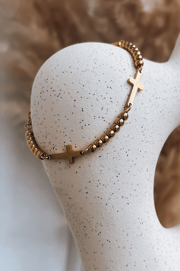 Bransoletka CROSS złota Dstreet LY0064