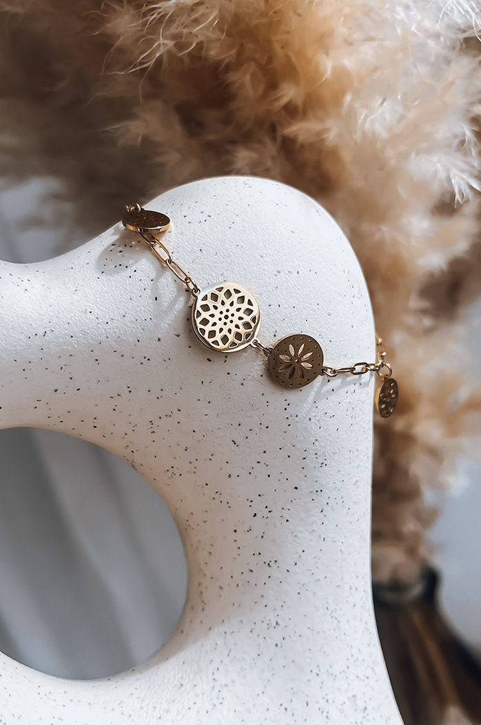 Bransoletka damska MICHIGAN złota Dstreet LY0067