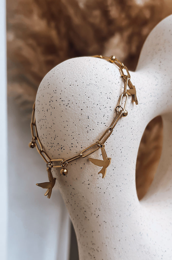 Bransoletka damska PAJARO złota Dstreet LY0068