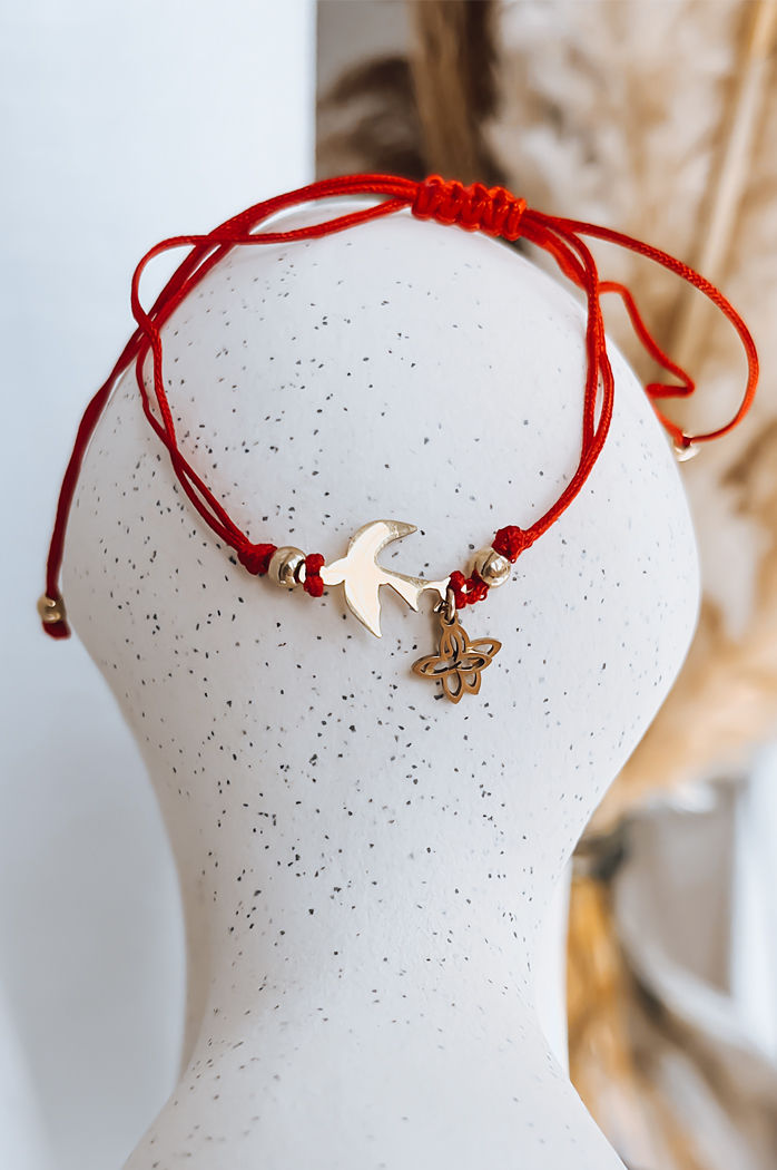 Bransoletka HEARTBEAT czerwona Dstreet LY0071