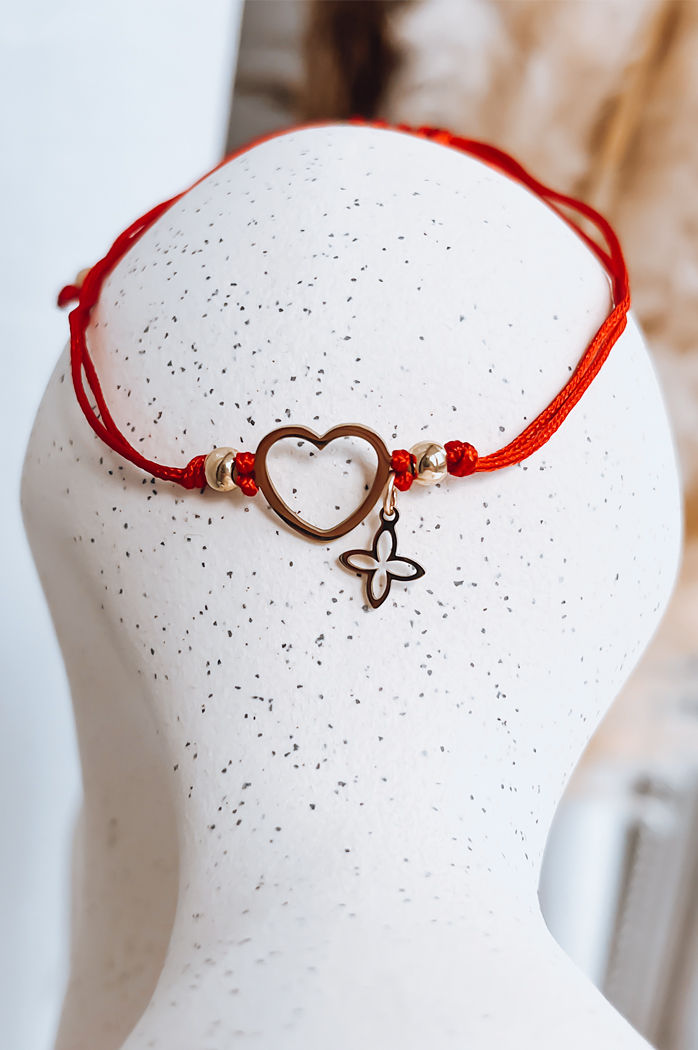 Bransoletka HEARTBEAT czerwona Dstreet LY0073