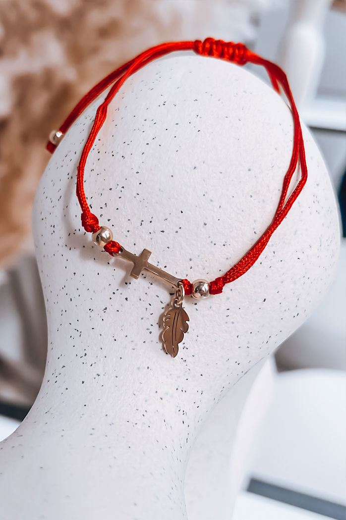 Bransoletka HEARTBEAT czerwona Dstreet LY0076