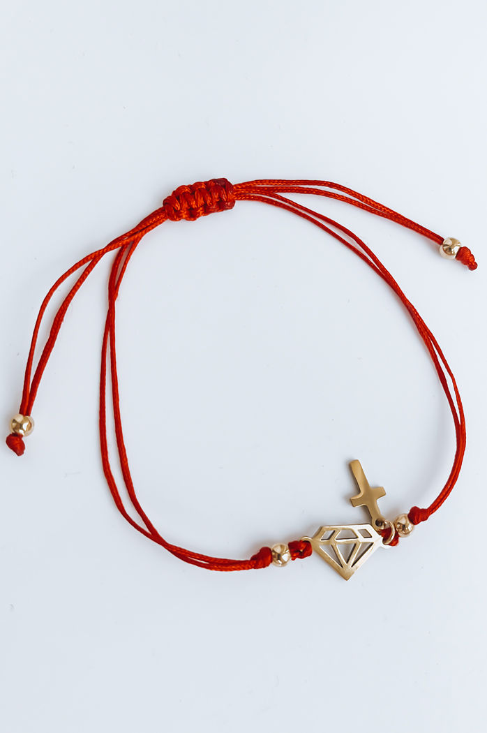 Bransoletka HEARTBEAT czerwona Dstreet LY0078