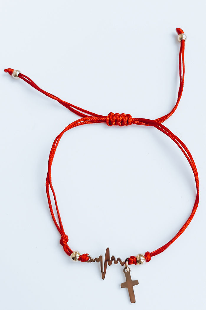 Bransoletka HEARTBEAT czerwona Dstreet LY0079