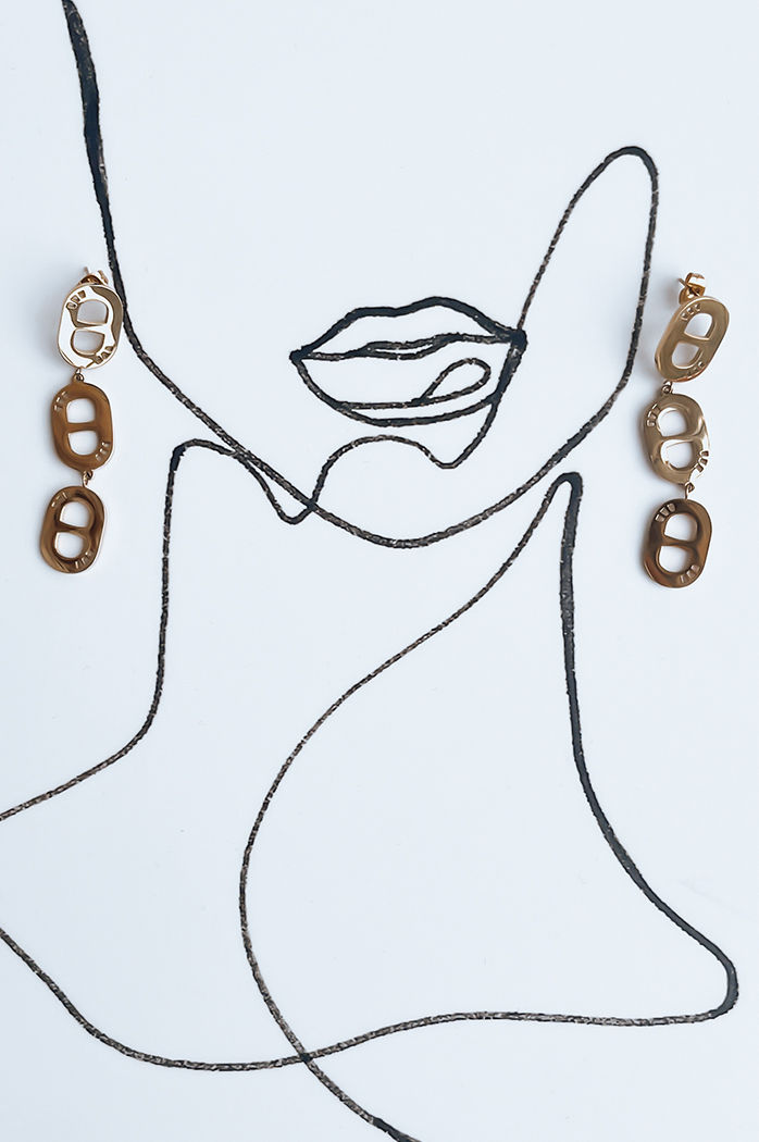 Kolczyki NORONHA złote Dstreet JY0006