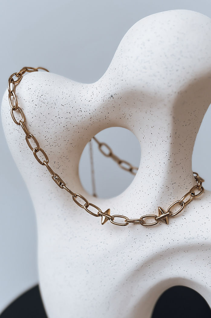 Naszyjnik SPIKE złoty Dstreet IY0090