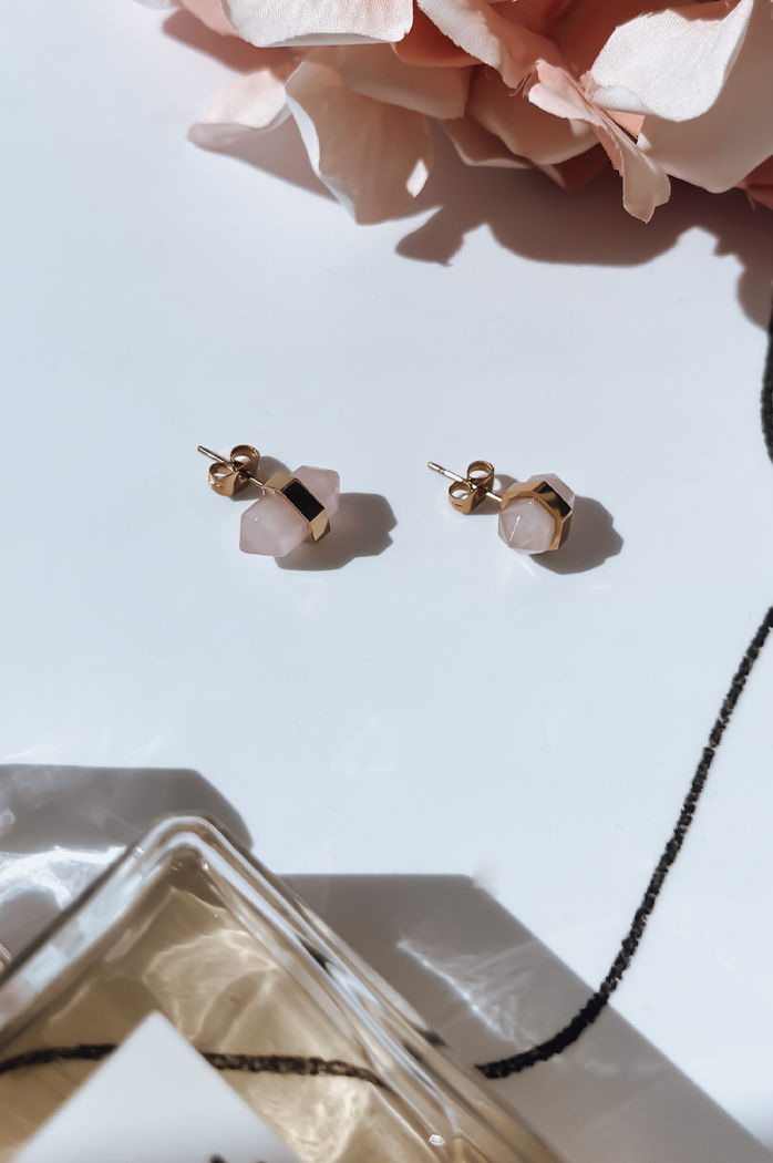 Kolczyki VERIEGATA różowe Dstreet JY0010