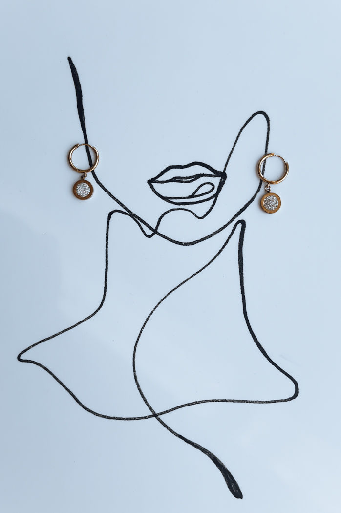 Kolczyki SHINE BETHANY złote Dstreet JY0011