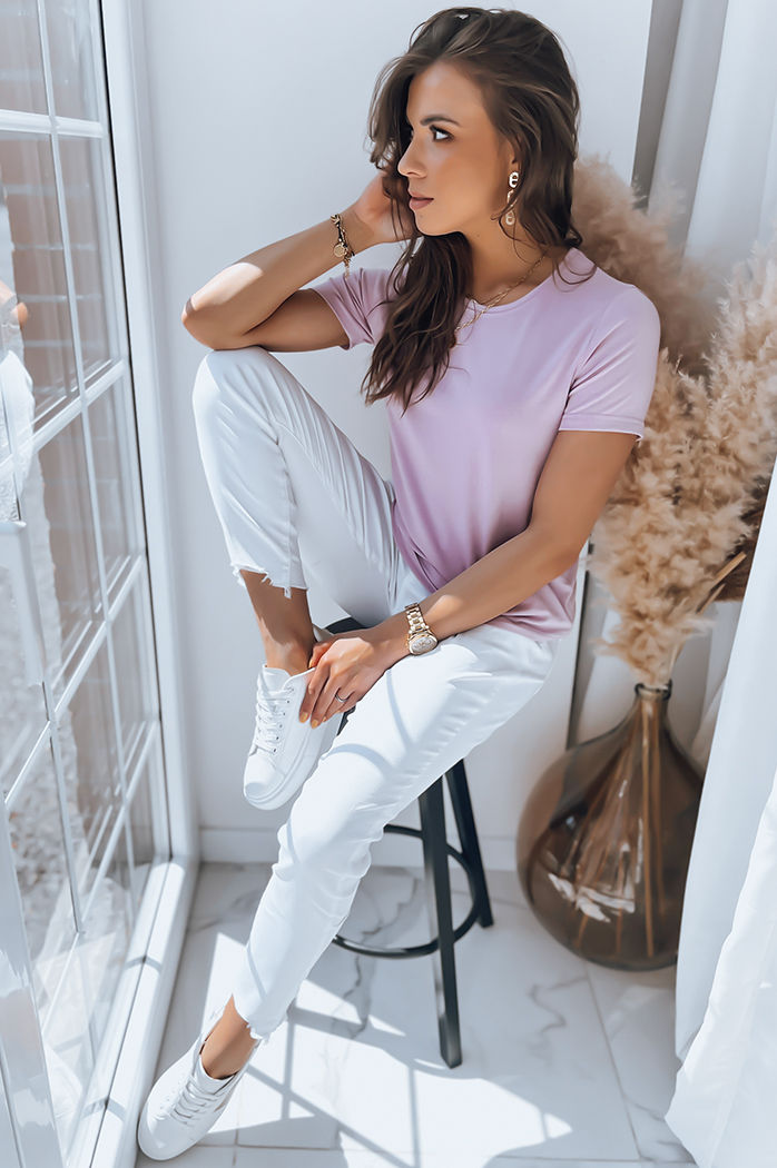 T-shirt damski MAYLA fioletowy Dstreet RY2209