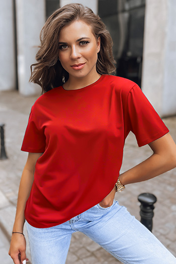 T-shirt damski MAYLA czerwony Dstreet RY2210