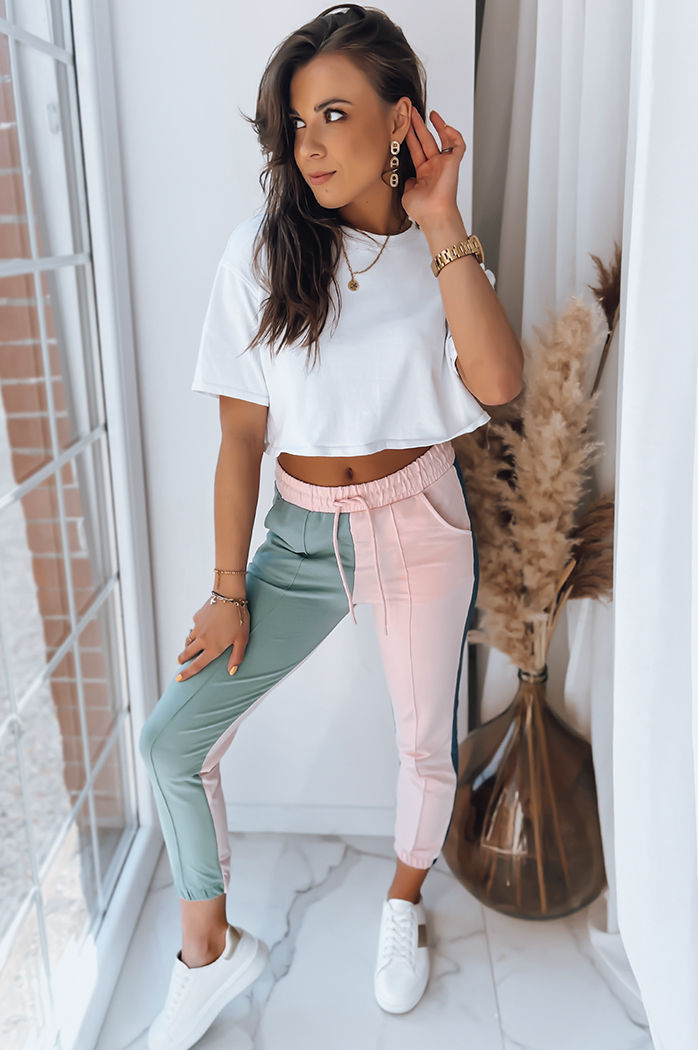 Spodnie damskie dresowe PASTELS różowe Dstreet UY1483