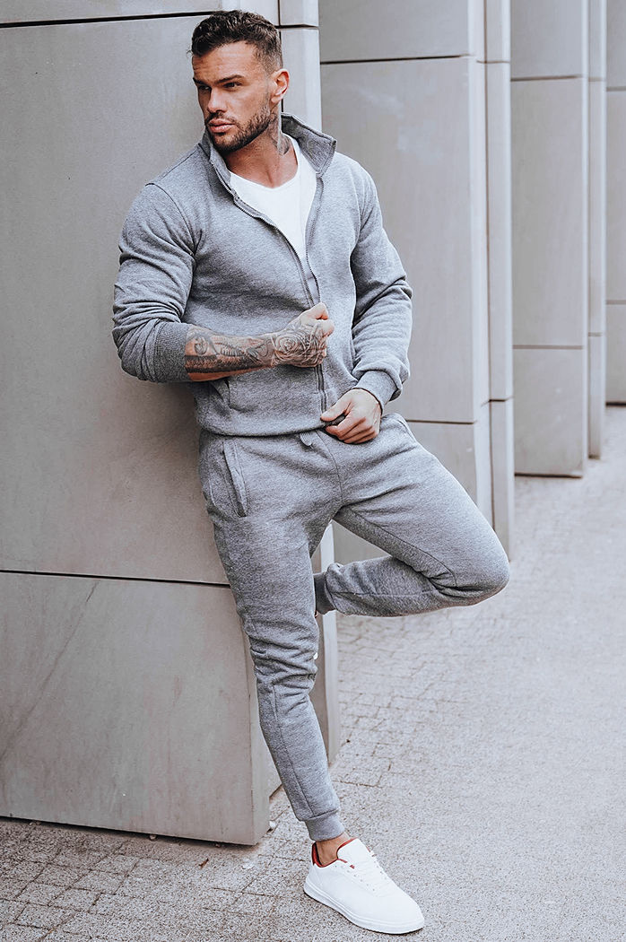 Bluza męska rozpinana bez kaptura antracytowa Dstreet BX4111z