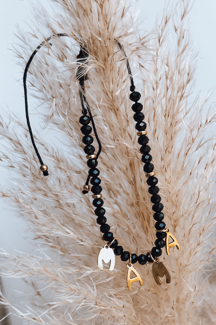 Bransoletka MAMA'S LOVE czarna Dstreet LY0087