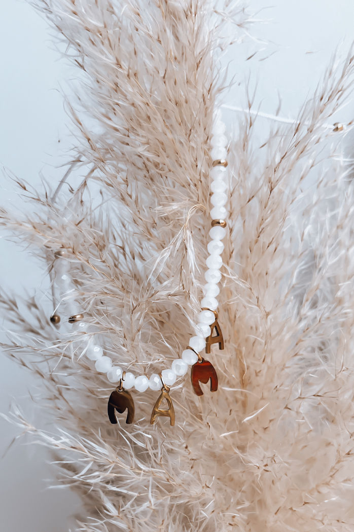 Bransoletka MAMA'S LOVE biała Dstreet LY0088