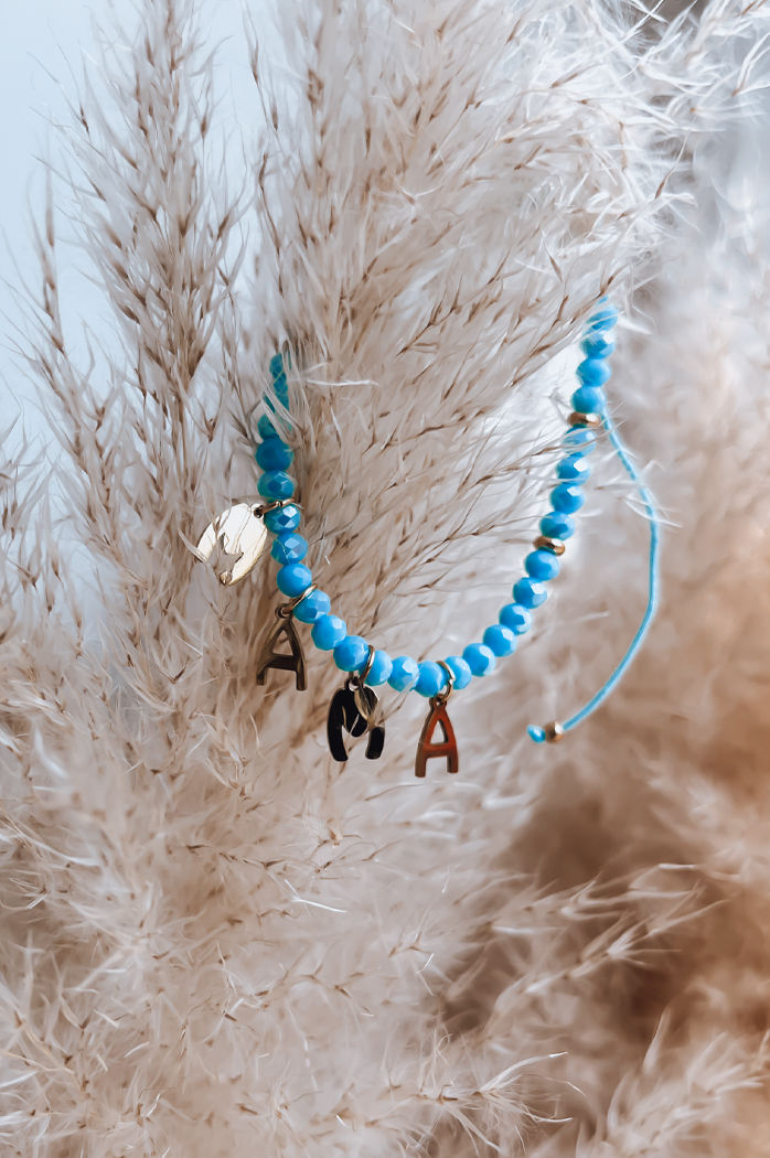 Bransoletka MAMA'S LOVE błękitna Dstreet LY0091