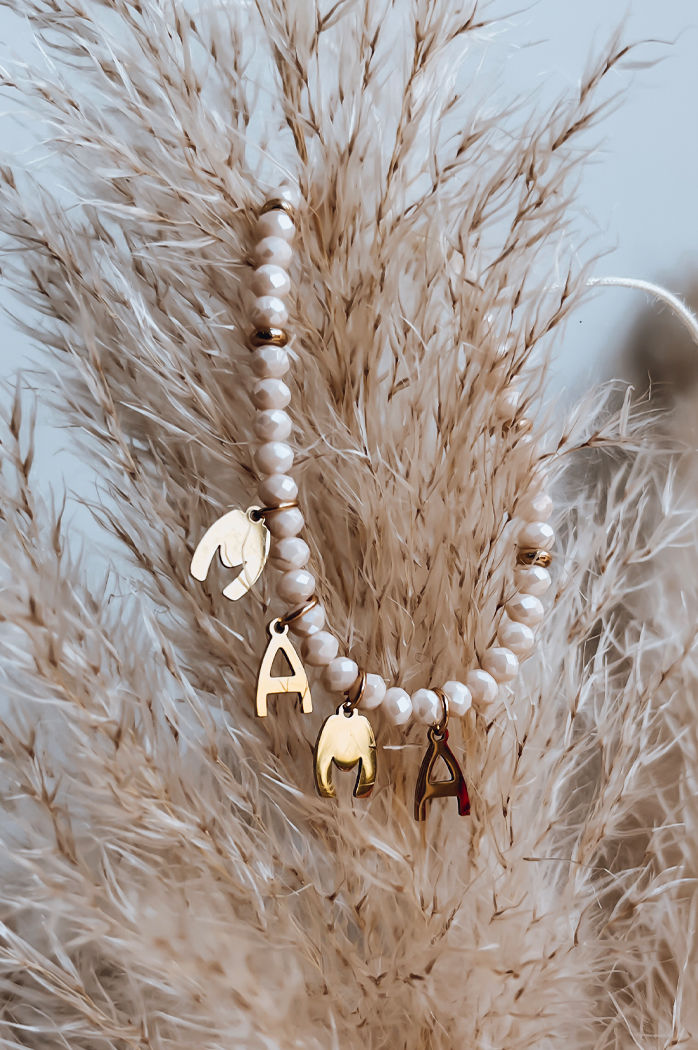 Bransoletka MAMA'S LOVE jasnoróżowa Dstreet LY0092