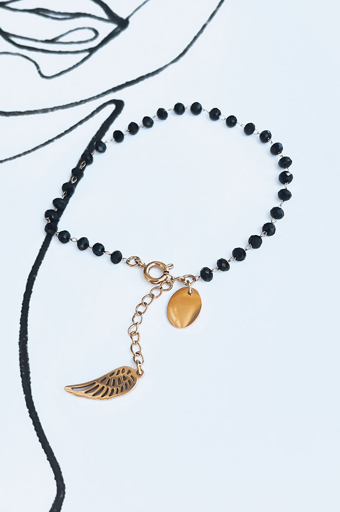 Bransoletka FREE TIME czarna Dstreet LY0095