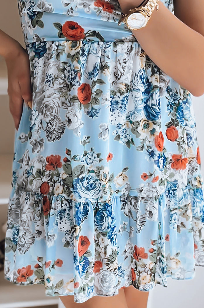 Sukienka PRIMOSA błękitna Dstreet EY2328