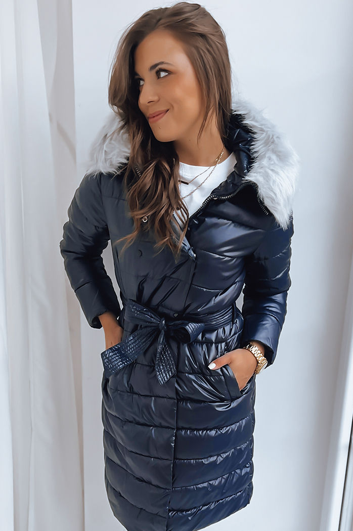 Płaszcz zimowy damski pikowany DORTANO granatowy Dstreet TY3659