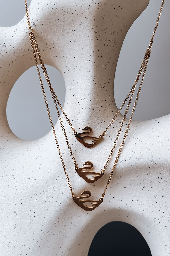 Naszyjnik SWAN złoty Dstreet IY0095