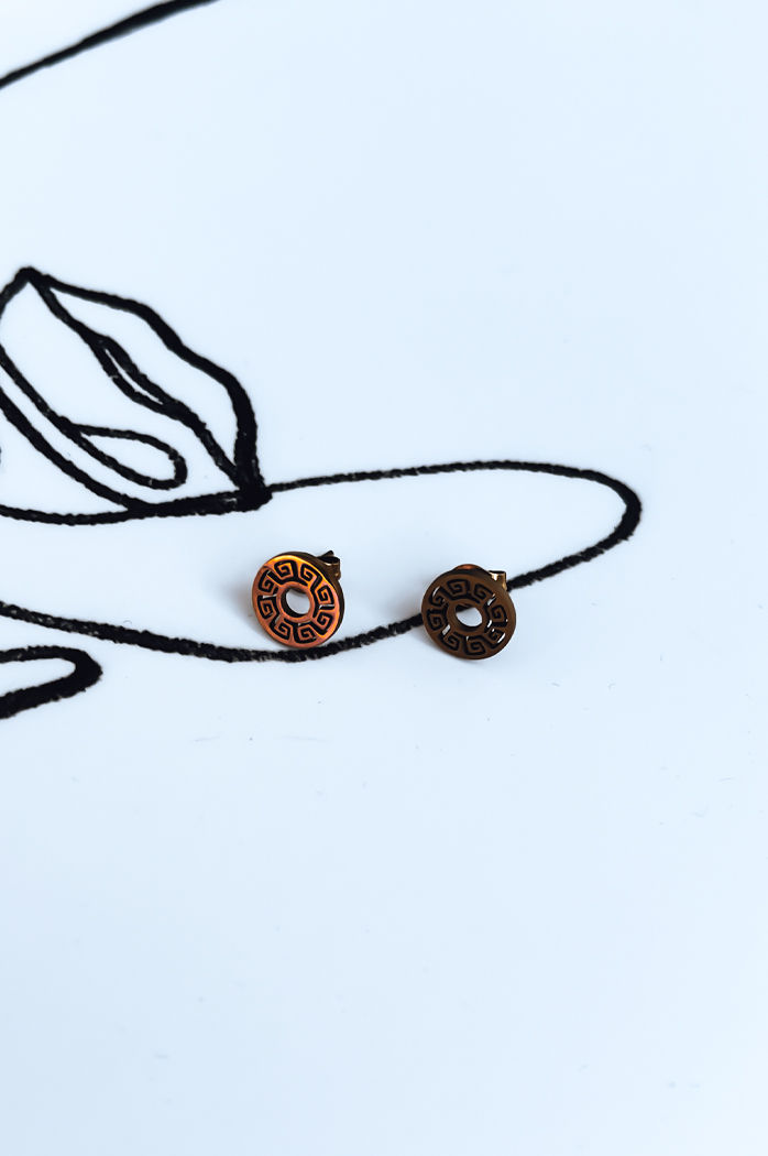 Kolczyki AZTEC STYLE złote Dstreet JY0013