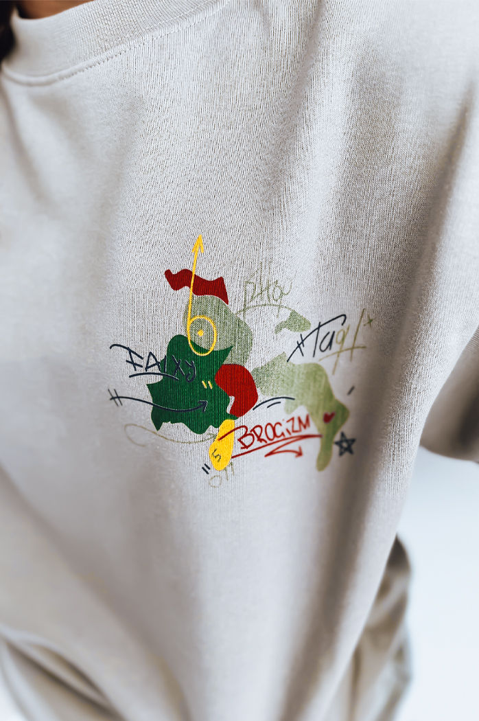 Bluza damska oversize JAPANESE jasnoszara Dstreet BY0928z