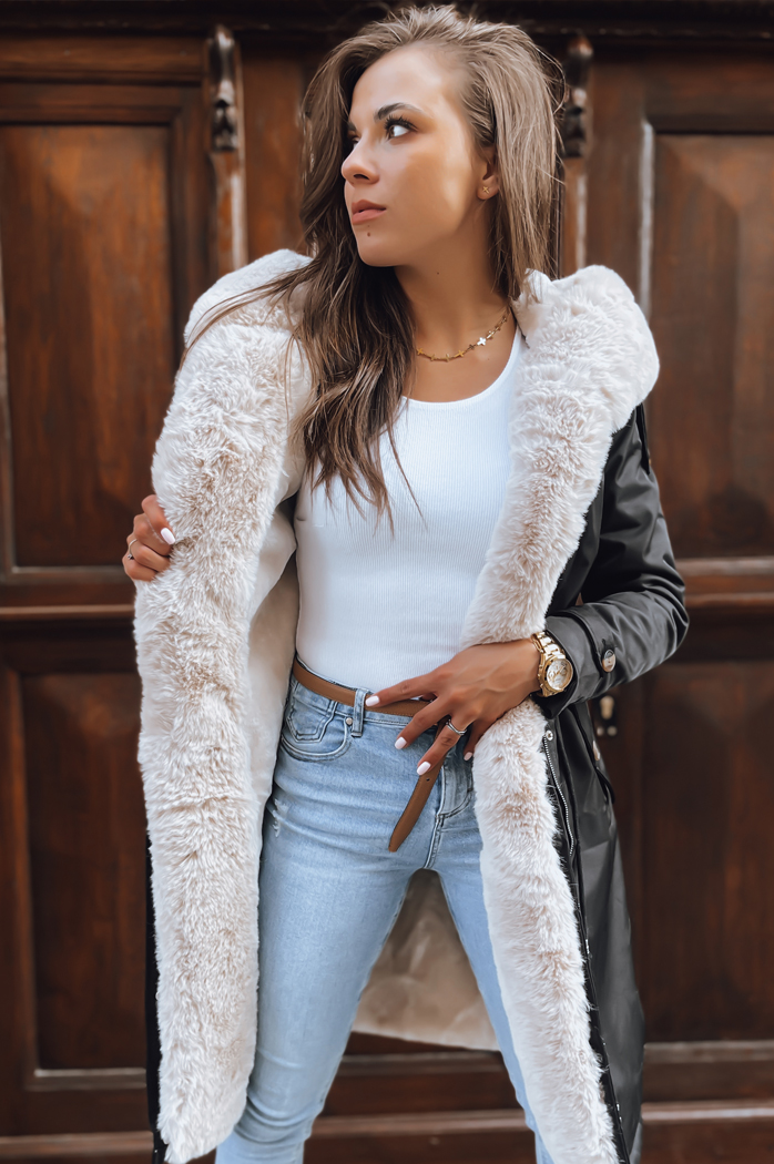 Kurtka zimowa damska parka HARPERSOFT czarna Dstreet TY3685