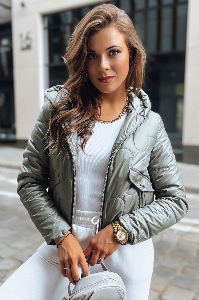 Kurtka przejściowa damska pikowana LILYWOOL zielona Dstreet TY3712