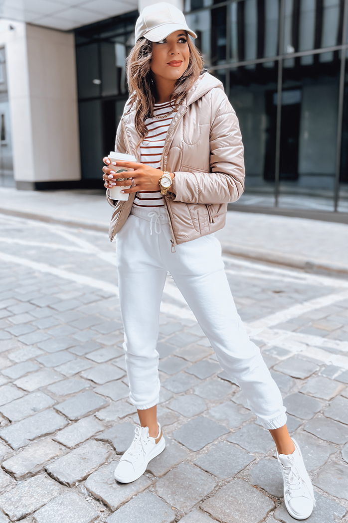 Kurtka przejściowa damska pikowana LILYWOOL kamelowa Dstreet TY3715