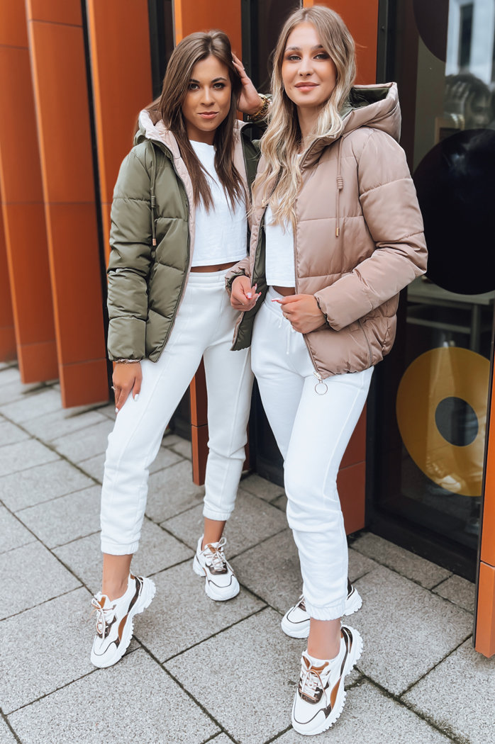 Dwustronna puchowa kurtka damska VICTORIA SNUG zielona Dstreet TY3716