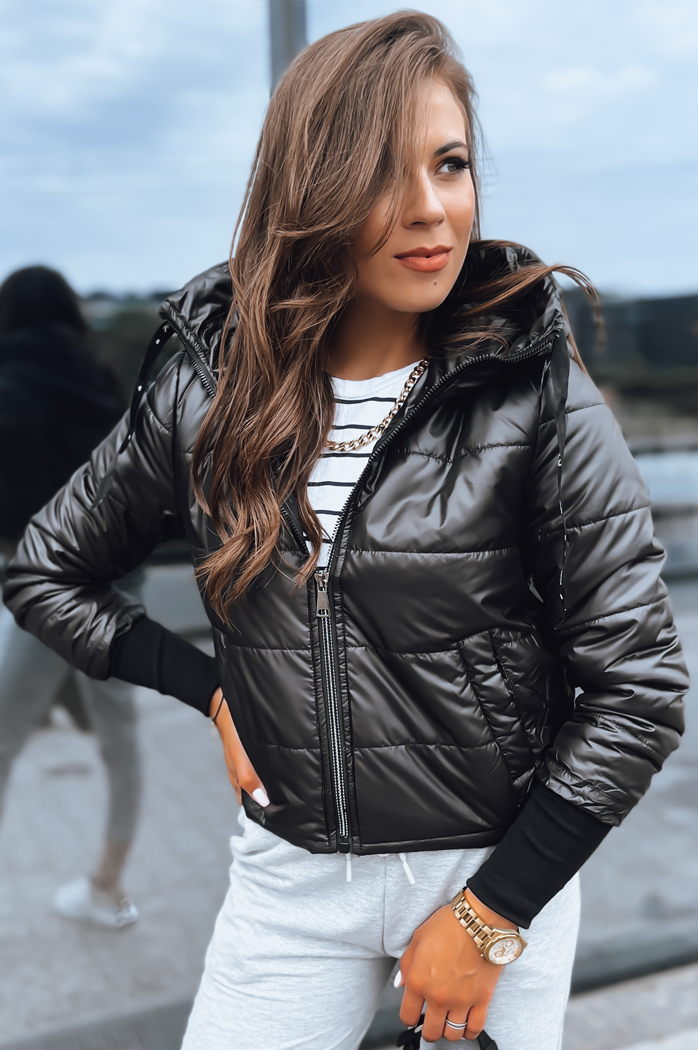 Pikowana kurtka damska AURORA czarna Dstreet TY3721