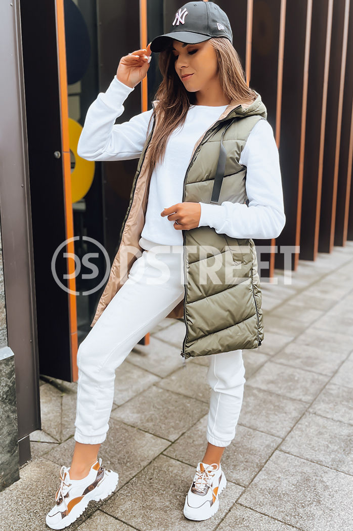 Zielona dwustronna kamizelka damska ONADE Dstreet TY3724