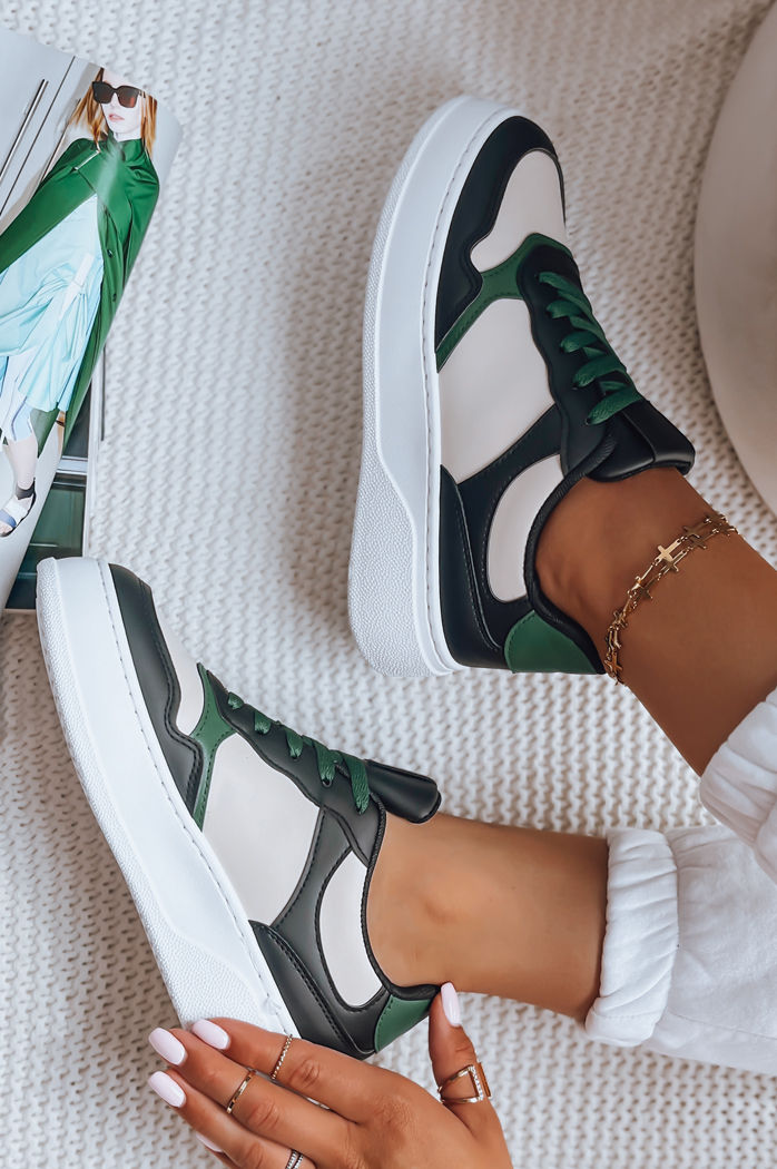 Sneakersy damskie MEILA czarno-zielone Dstreet ZY0322