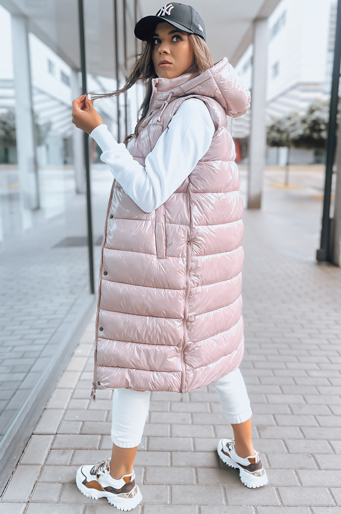 Kamizelka pikowana damska GANTINI różowa Dstreet TY3740