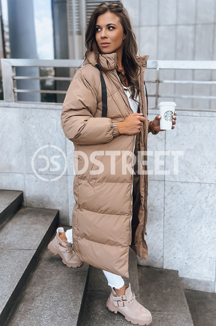 Kurtka zimowa damska COZYSEASON ciemnobeżowa Dstreet TY3759
