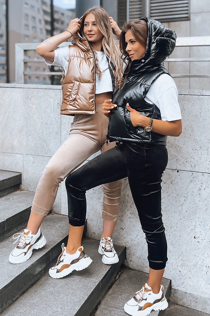 Kamizelka pikowana damska ASHE czarna Dstreet TY3777