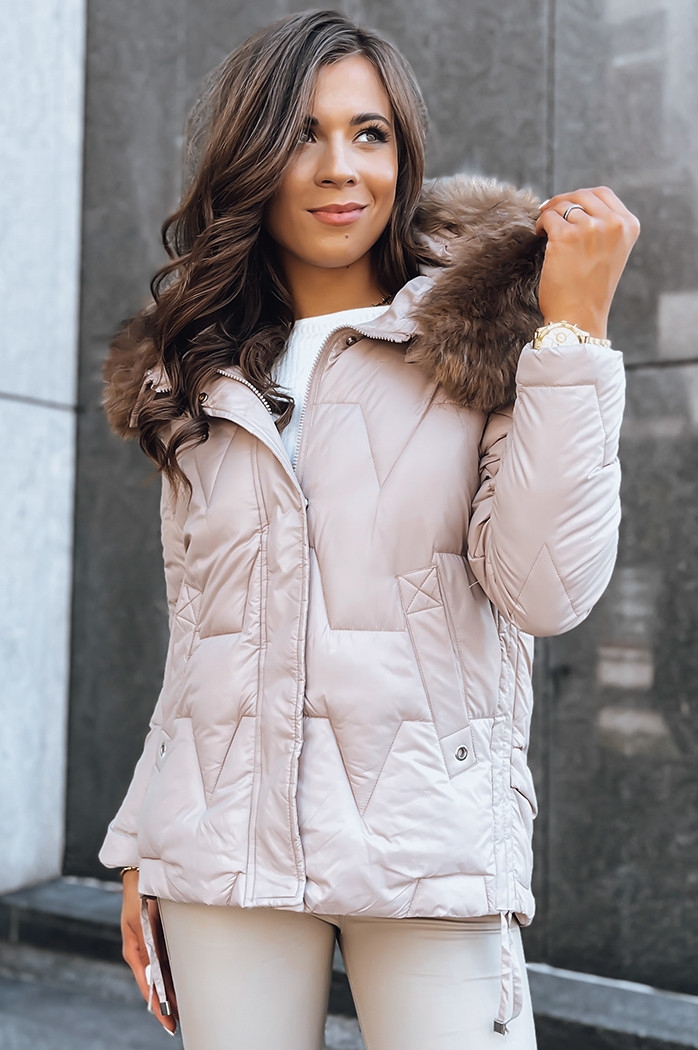 Kurtka zimowa damska SNOW beżowa Dstreet TY3817