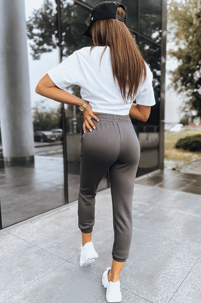 Spodnie damskie dresowe joggery MORELO szare Dstreet UY1582